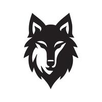 Loup tête illustration logo conception. Loup mascotte vecteur