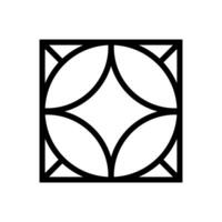géométrique modèle icône vecteur. géométrique figure illustration signe. dessous de verre pochoir symbole ou logo. vecteur