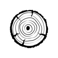 bois tranche icône vecteur. bois anneaux illustration signe. arbre symbole. scierie logo. vecteur
