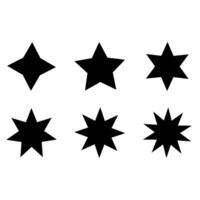 sunburst icône vecteur ensemble. étoiles illustration signe collection. prix étiquette symbole. rétro étoile logo.