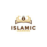 musulman apprendre logo, Islam apprentissage logo modèle, islamique médias vecteur illustration