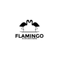 flamant oiseau logo concept, élégant flamant logo vecteur modèle