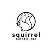écureuil logo conception modèle, vecteur illustration