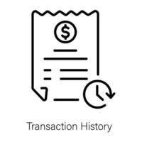 branché transaction histoire vecteur