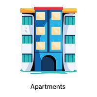 concepts d'appartements à la mode vecteur