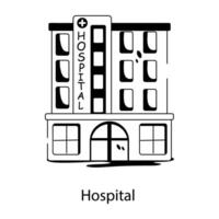 concepts d'hôpital à la mode vecteur