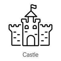 concepts de château à la mode vecteur