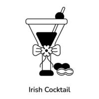 branché irlandais cocktail vecteur