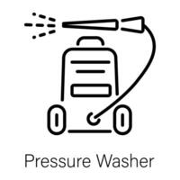 branché pression machine à laver vecteur