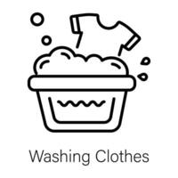 laver les vêtements à la mode vecteur