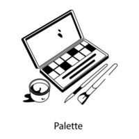 concepts de palettes à la mode vecteur