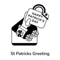 st patricks salutation vecteur