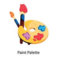 palette de peinture tendance vecteur