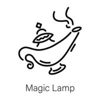 lampe magique tendance vecteur