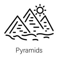 concepts de pyramides à la mode vecteur