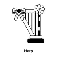 concepts de harpe à la mode vecteur