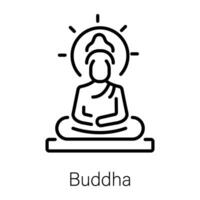 branché Bouddha concepts vecteur