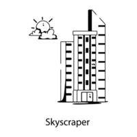 concepts de gratte-ciel à la mode vecteur