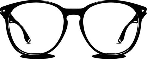 ai généré silhouette des lunettes pour en train de lire noir Couleur seulement vecteur