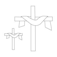 Jésus Christ esquisser bien Vendredi continu Célibataire ligne contour vecteur art dessin et illustration