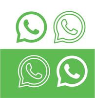 WhatsApp logo Icônes. social médias Icônes vecteur