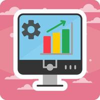 icône de vecteur d'analyse de marché