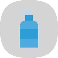 liquide savon plat courbe icône vecteur