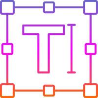 texte ligne pente icône vecteur