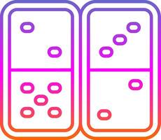 icône de dégradé de ligne domino vecteur