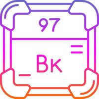 berkelium ligne pente icône vecteur