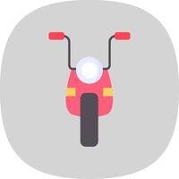 moto plat courbe icône vecteur