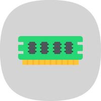 RAM plat courbe icône vecteur