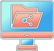 icône de vecteur de partage de fichiers