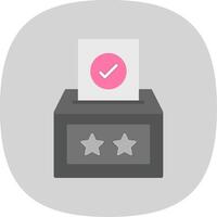 vote boîte plat courbe icône vecteur