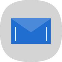 courrier plat courbe icône vecteur