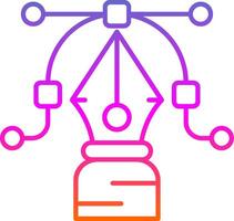 stylo outil ligne pente icône vecteur
