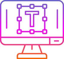 icône de dégradé de ligne de l'éditeur de texte vecteur