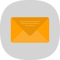 email plat courbe icône vecteur