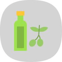 olive pétrole plat courbe icône vecteur