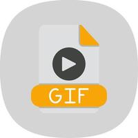 gif plat courbe icône vecteur