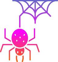 araignée glyphe pente icône vecteur