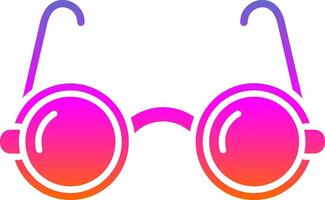 lunettes glyphe pente icône vecteur