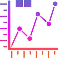 ligne graphique glyphe pente icône vecteur