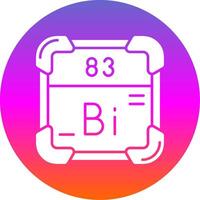 bismuth glyphe pente cercle icône vecteur
