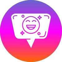 emoji glyphe pente cercle icône vecteur