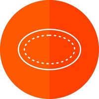 ovale ligne rouge cercle icône vecteur