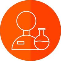 scientifique ligne rouge cercle icône vecteur