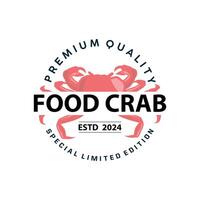 Facile Crabe logo conception vecteur rétro ancien Fruit de mer restaurant mer Crabe agriculture modèle