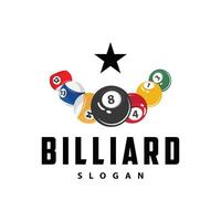 billard logo minimaliste conception Balle et bâton symbole illustration modèle vecteur