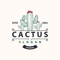 cactus logo vecteur désert vert plante conception élégant style symbole icône illustration